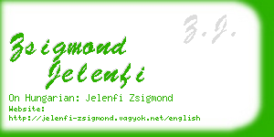 zsigmond jelenfi business card